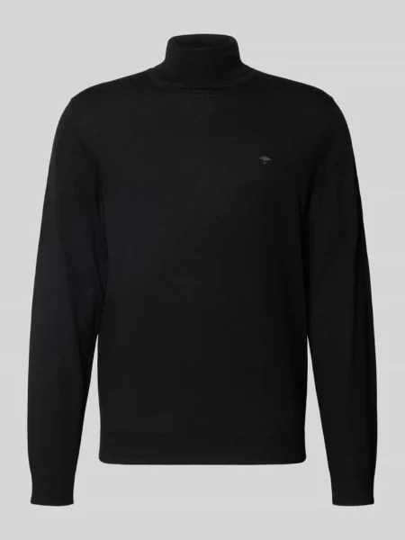 Golf z naszytym logo Fynch-hatton czarny