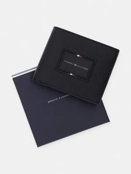 Tommy Hilfiger портфейл мъжки от кожа черно