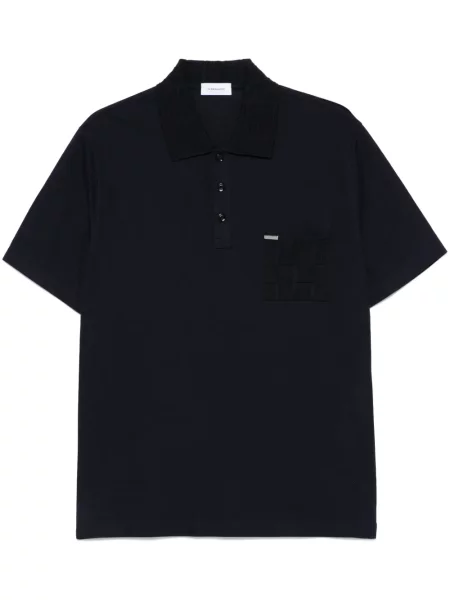 Žakárové polotričko Ferragamo s výstřihem do v modré