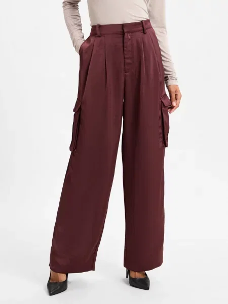 MbyM spodnie cargo Valo Kobiety jednolity S czerwony