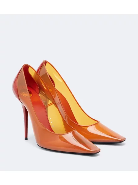 Pantofi cu toc Saint Laurent portocaliu
