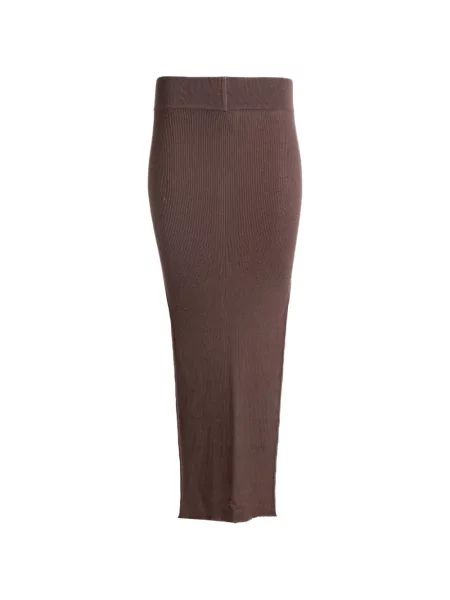Fusta maxi Rick Owens tricotate maro