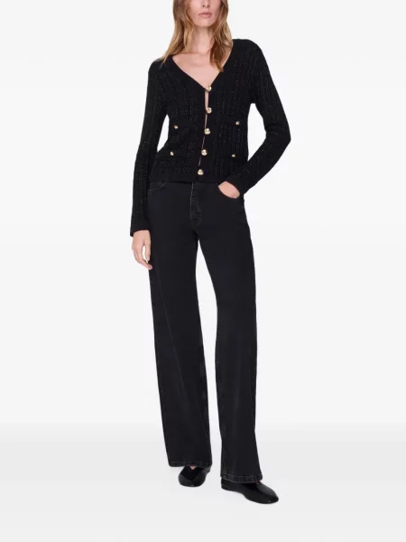 Cardigan Anine Bing din tweed negru