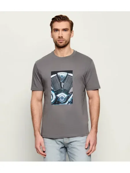 HUGO Tricou Dostino gri