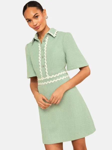 Love & roses Rochie tip bluză mentă verde