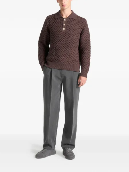 Tricou polo Manière De Voir tricotate maro
