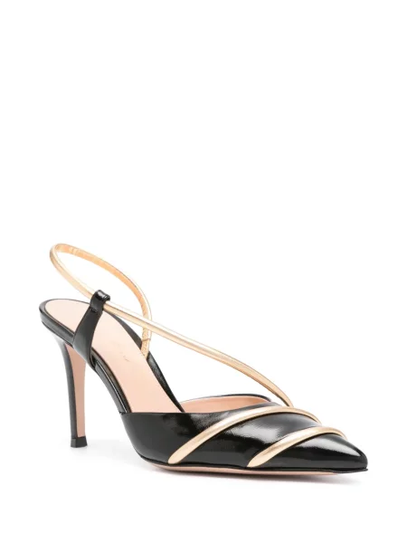 Iš natūralios odos bateliai Gianvito Rossi slingback juoda