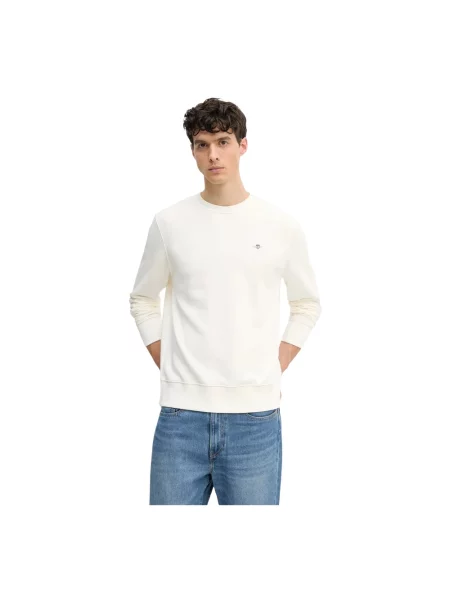 Gant bluza biały z aplikacją beżowa