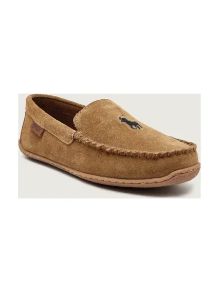 POLO RALPH LAUREN Papuci de casă BRENAN | piele întoarsă bej