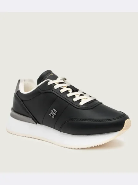 Tommy Hilfiger Teniși din piele CHIC FASHION RUNNER negru
