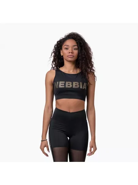 Спортен сутиен NEBBIA Gold Mesh Mini Top черен