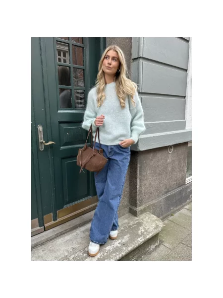 Moherowy sweter Opal Studio zielony