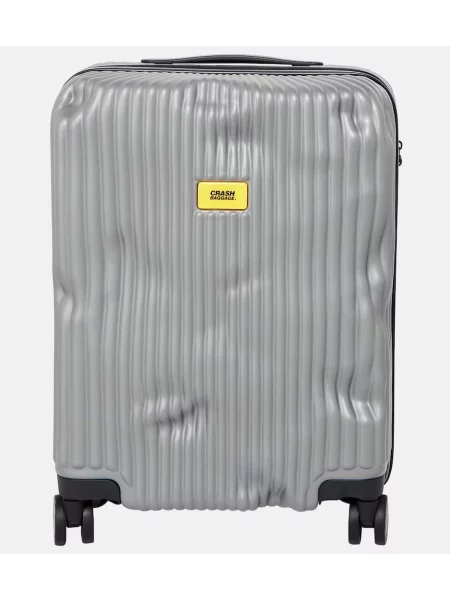 Prugasti koferić Crash Baggage siva