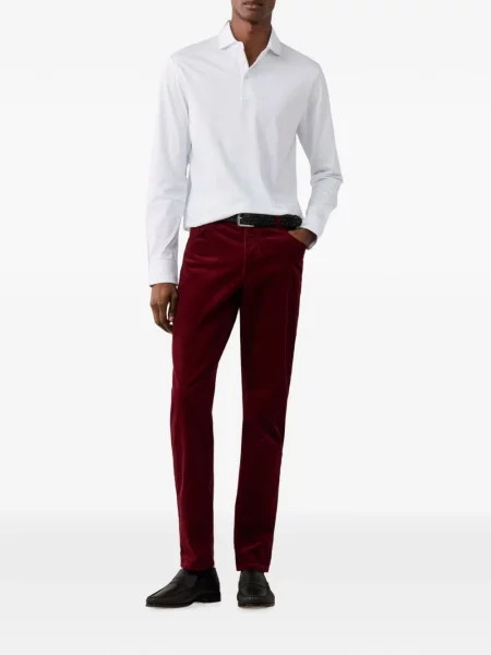 Lung tricou polo Hackett London alb