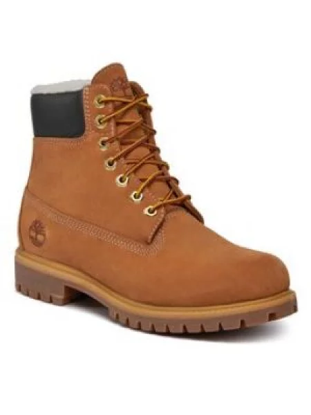 Šněrovací krajkové nepromokavé kozačky Timberland hnědé