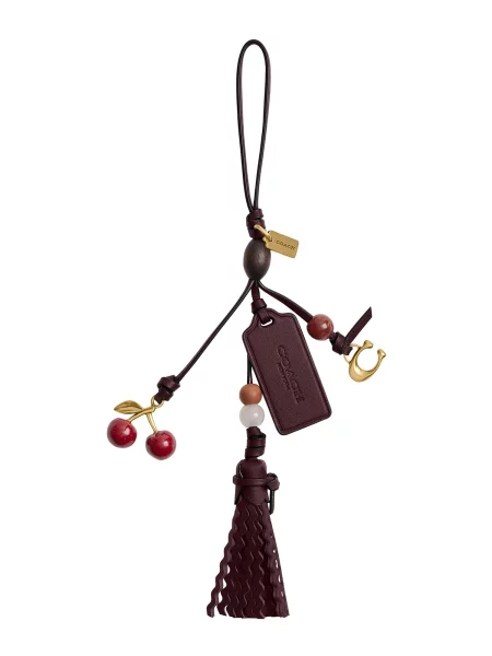 COACH Obesek za ključe zlata / rdeča / bordo bela