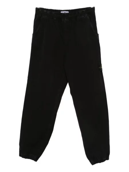 Pantaloni Stone Island cu strasuri negru