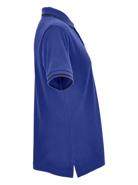 Поло тениска Versace Jeans Couture бродирана синьо