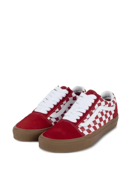 Sneakerși Vans Old Skool în carouri roșu