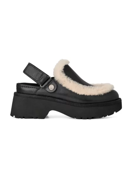 Ugg Klapki Na Platformie Esmee Ze Sztucznym Futrem schwarz czarne