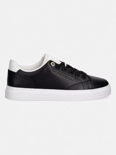 Sneakers Tommy Hilfiger Th Feminine Cupsole Leather negru