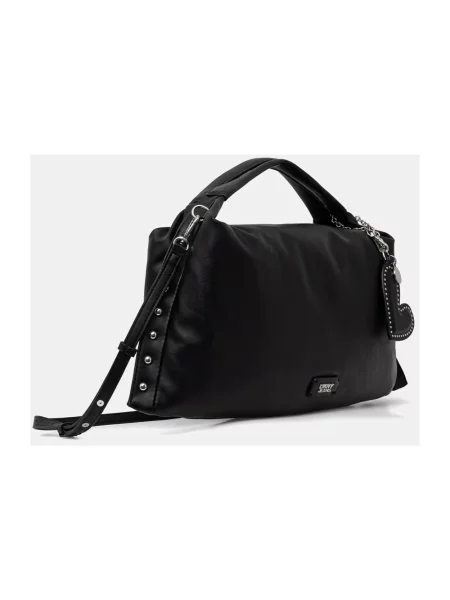 DKNY torebka shopper z imitacji skóry czarna