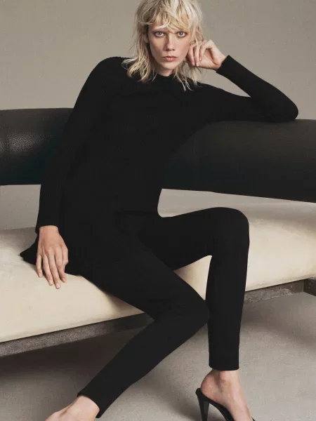 Сукня міні MANGO віскоза/поліестер чорний