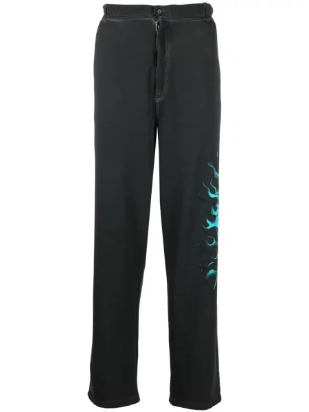 Pantaloni Roberto Cavalli cu imagine negru