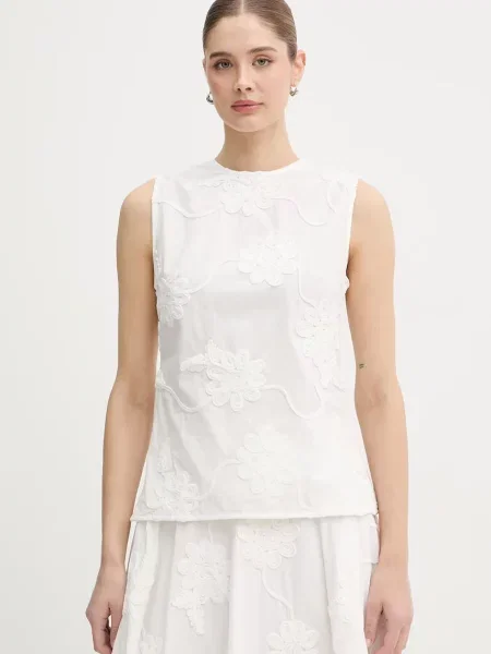 Rotate bluză pentru femei din alb