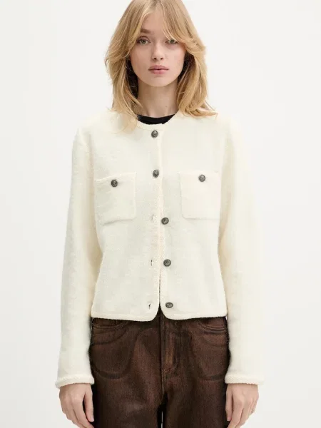 Gestuz cardigan din amestec de lână bej