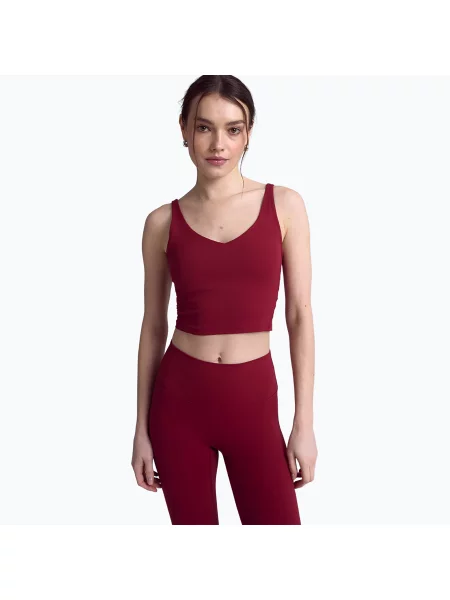 Top de yoga pentru femei JOYINME Grace red wine roșu