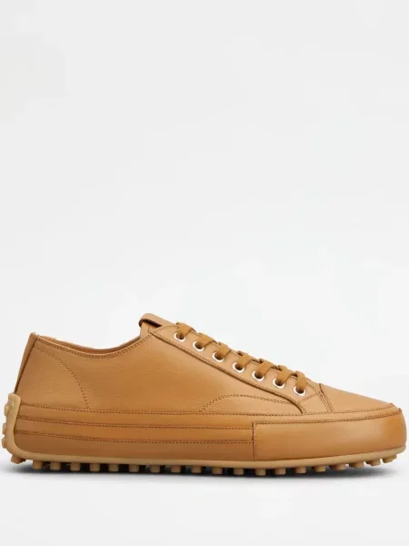 Кожени маратонки Tod's кафяво