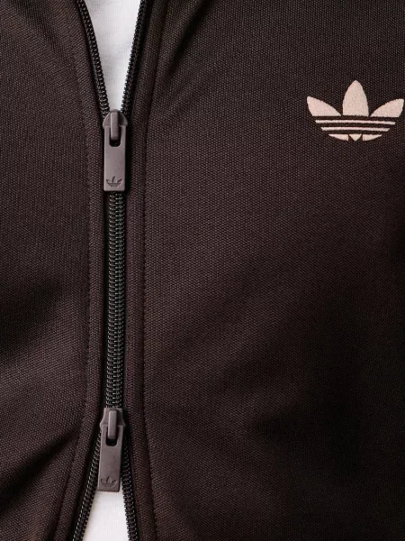 Суичър с цип Adidas Originals кафяво