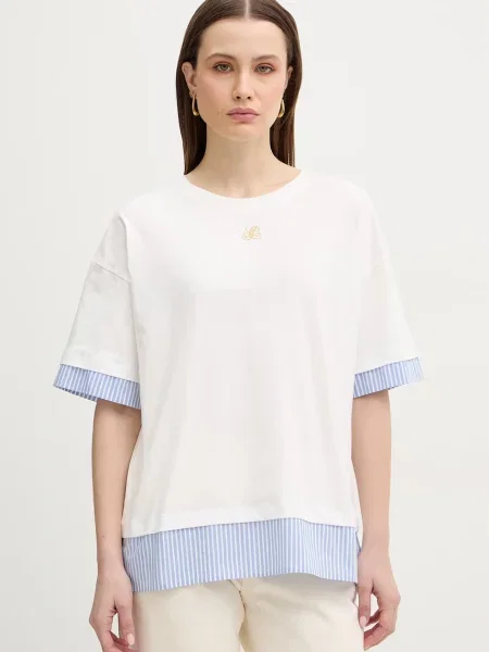 Luisa Spagnoli tricou din Baiadera alb