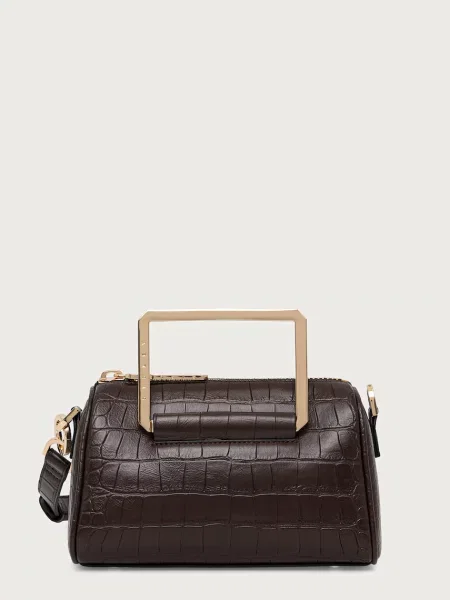 Sisley torebka crossbody z imitacji skóry brązowa