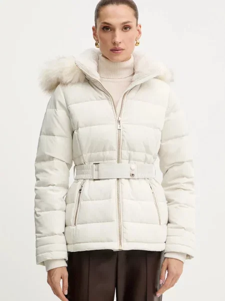 Пухено яке Morgan зимен модел GAMONI бежово