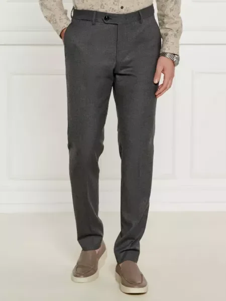 Windsor Pantaloni chino 13 Santios | Shaped fit cu adaos de lână gri