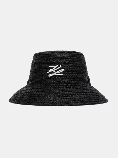 Karl Lagerfeld pălărie de paie pentru femei K/AUTOGRAPH negru
