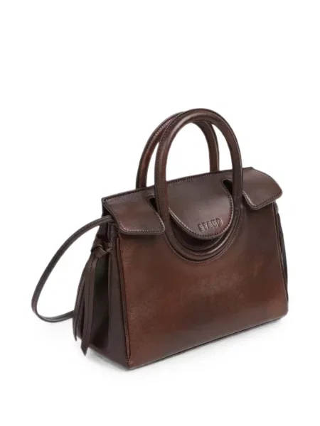Geantă shopper Staud din piele maro