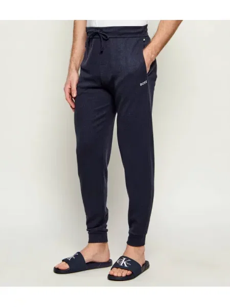 BOSS BLACK Pantaloni de pijama Waffle negru