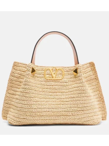 Geantă de mână Valentino Garavani mini bej