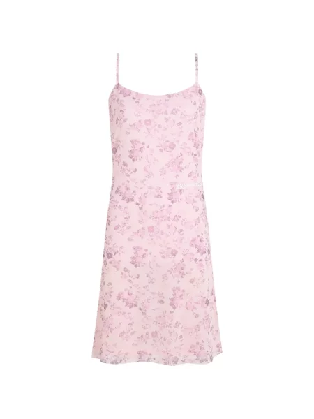 Mała sukienka jeansowa Karl Lagerfeld Jeans z nadrukiem garniturowa różowa