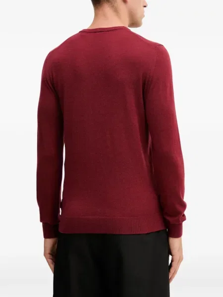 Pulover Armani Exchange cu decolteu în U roșu