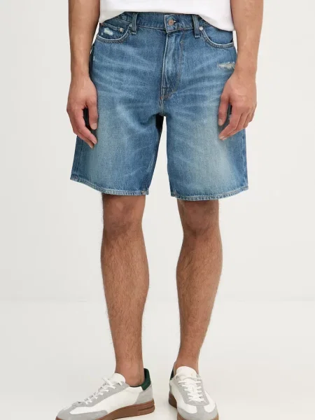 Guess pantaloni scurți pentru bărbați din denim JETT albastru