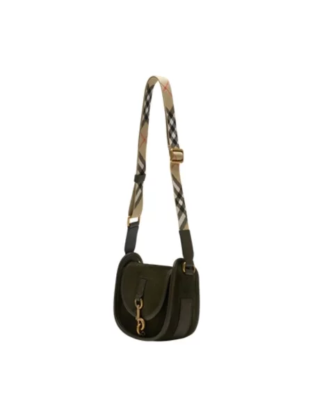 Torebka Burberry skórzana zielona