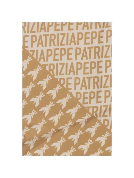 Patrizia Pepe chusta jedwabna beżowa