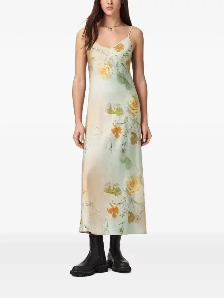 Rochie midi Allsaints cu model floral cu imagine