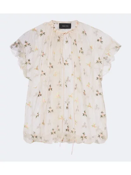 Top Simone Rocha din tul bej