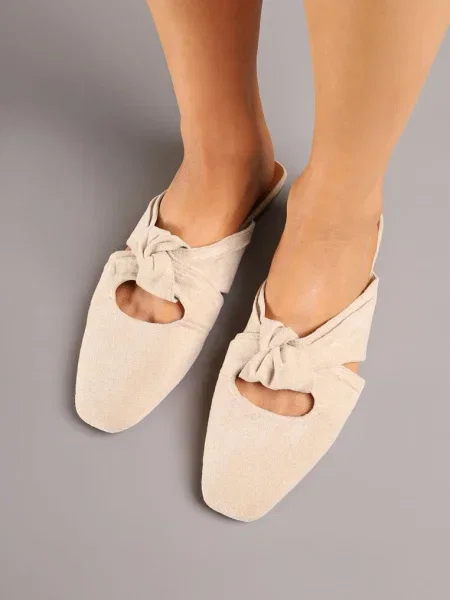 Papuci Elitina închis bej