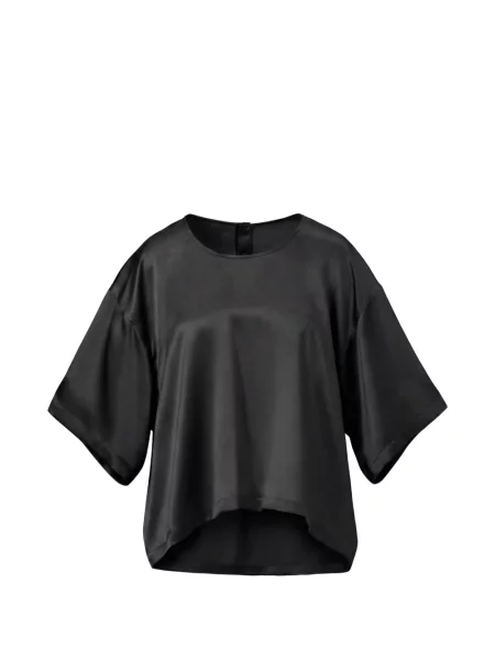 Top Almaz din satin negru